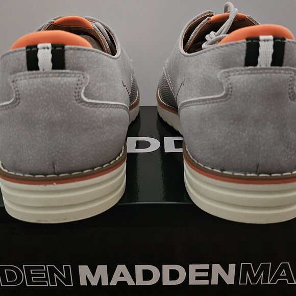 men\'s MADDEN grey nubk SHOES m-calen OXFORD dress LACE-UP